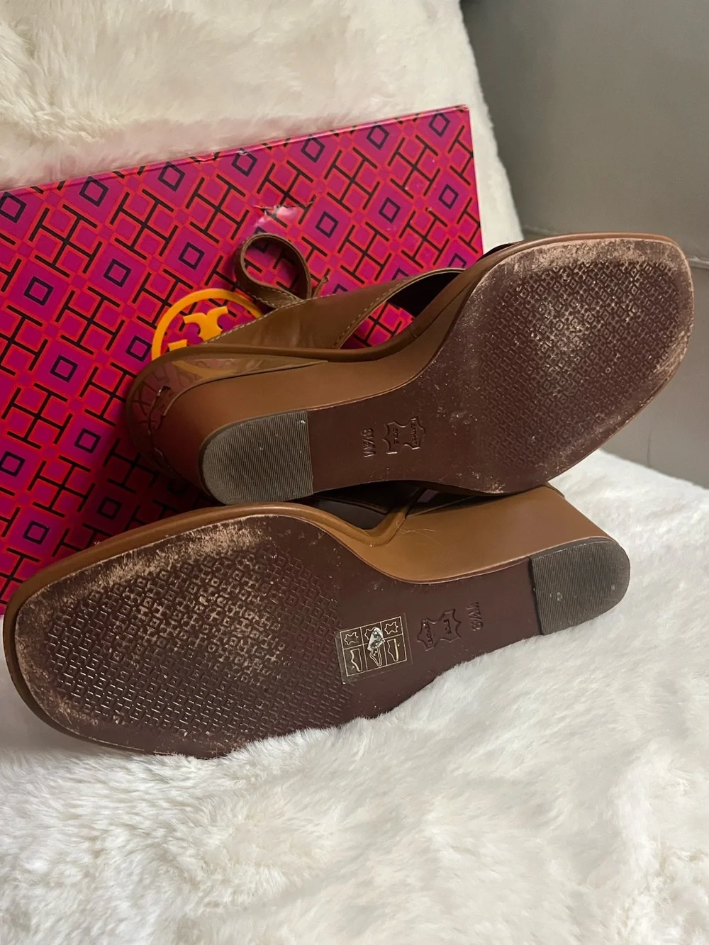 Tory Burch Gabrielle leather wedge sandals